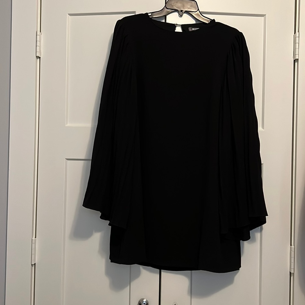 NEVER WORN NEW WITH TAGS: misguided black dress with pleated statement sleeves